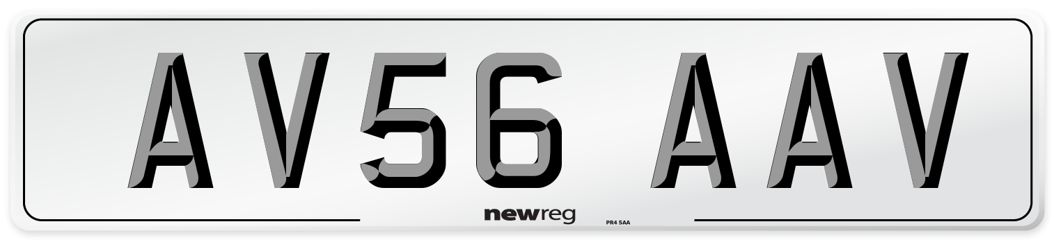 AV56 AAV Number Plate from New Reg